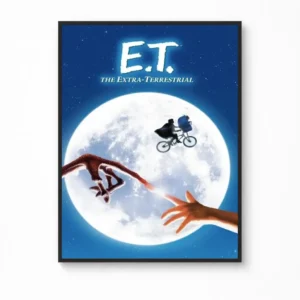 E.T. the Extra-Terrestrial (1982) — "Moonlight Flight" Canvas Movie Poster