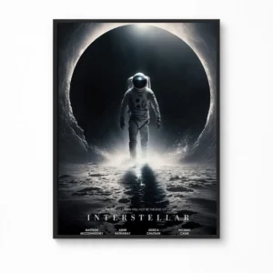 Interstellar (2014) — "Into the Wormhole" Canvas Movie Poster