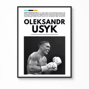 Oleksandr Usyk – Boxing Legends Minimalist Canvas Poster