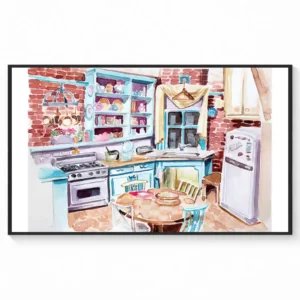 Monica & Rachel’s Apartment (Friends (1994)) — "The Purple Door: Kitchen" Wall Art Canvas Poster