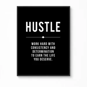 HUSTLE Canvas Poster — The Modern Motivation Collection
