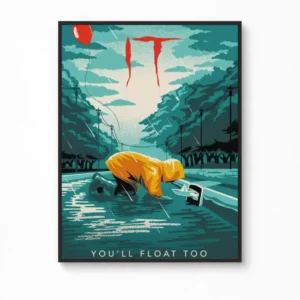 IT (2017) — "You'll Float Too" Canvas Poster