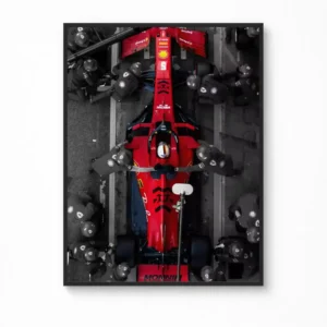 Sebastian Vettel (Ferrari - 2019) — "Pit Stop Precision" Canvas Poster