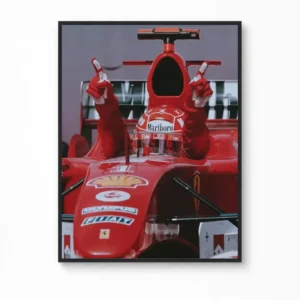 Michael Schumacher (Ferrari - 2004) — "Champion’s Signal" Canvas Poster