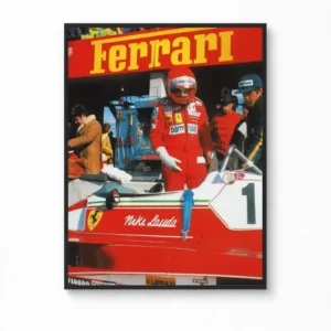 Niki Lauda (Ferrari - 1976) — "Championship Focus" Canvas Poster