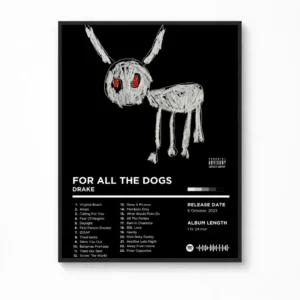 Drake’s For All The Dogs Album Cover Canvas Poster
