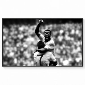 Pelé's Opening Goal Celebration (Brazil vs Italy – 1970 FIFA World Cup Final) Canvas Poster