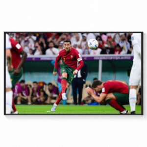 Cristiano Ronaldo Free Kick for Portugal vs Uruguay (FIFA World Cup Qatar 2022) Canvas Poster