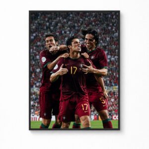 Cristiano Ronaldo – First World Cup Goal (2006 FIFA World Cup - June 17, 2006 - v. Iran) Canvas Poster