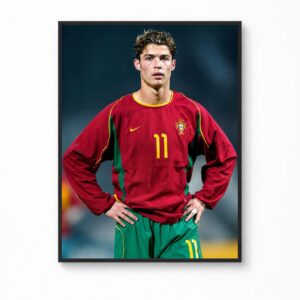 Cristiano Ronaldo Portugal U21 (Goodison Park, UEFA U-21 Qualifying 2003) Canvas Poster