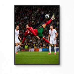 Cristiano Ronaldo Bicycle Kick vs Poland (UEFA Nations League, 2024) Canvas Poster