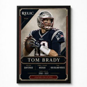 Tom Brady RELIC Legends Collection Canvas Poster