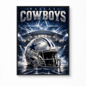 Dallas Cowboys America's Team Football Helmet Canvas Poster